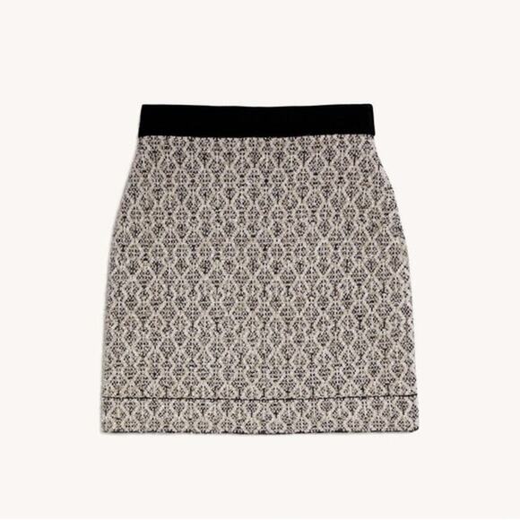 SANDRO PARIS NWOT Short Jacquard Knit Wool Blend Skirt $300 MSRP Size 4 - Picture 10 of 14
